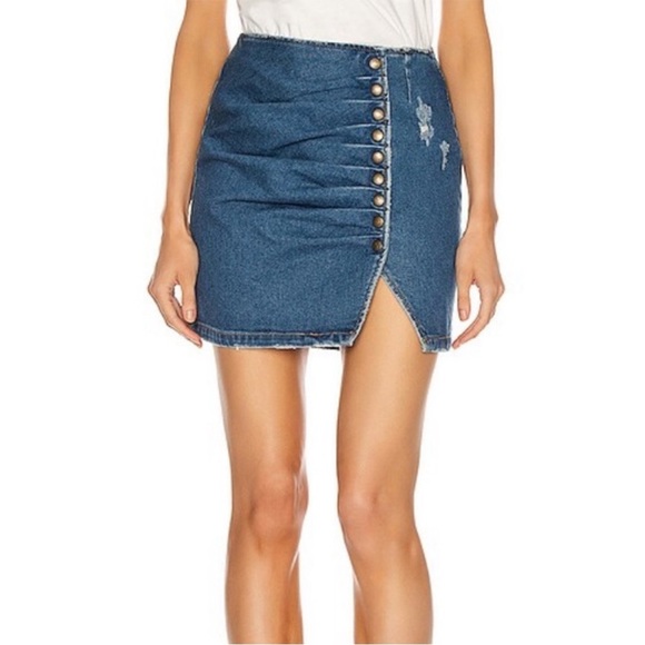 Retrofete Blue denim Mini Skirt - Picture 2 of 12